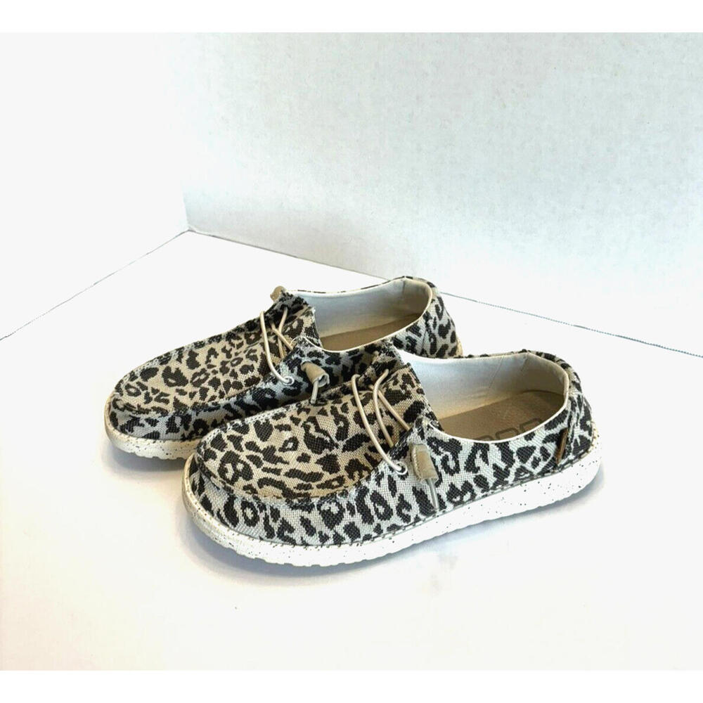 Hey Dude Wendy Woven Cheetah Gray Women's Comfort Shoes Slip On Loafer Size US 8 - Picture 5 of 9